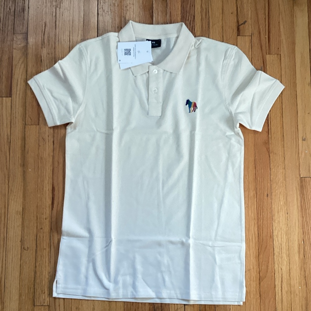 Paul Smith Off-White Polo with Colorful Logo